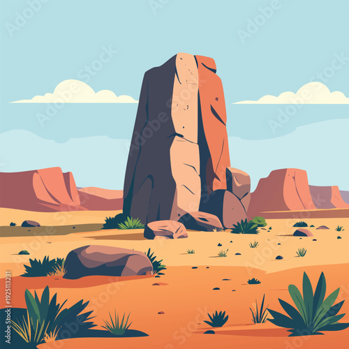 Ancient organic monument in the wild western countryside