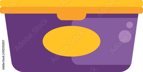 Purple food container preserving fresh ingredients for lunch boxes and meal prep