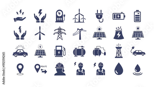 Collection of diverse icons representing various activities and services