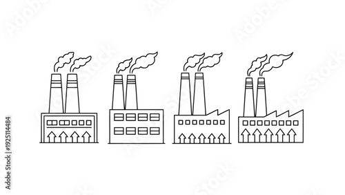 Progression of industrial factory development and modernization over time