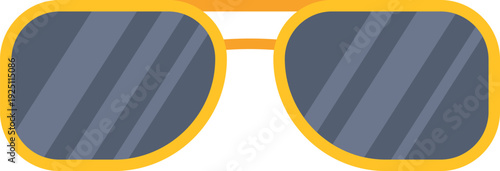 Sunglasses protecting eyes from summer sun vector illustration