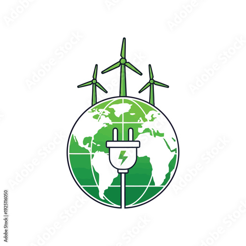 Global sustainability driven by renewable energy sources like wind power