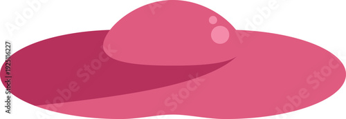 Pink sun hat summer fashion accessory illustration