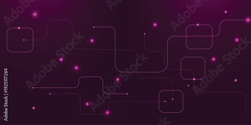 Pink Neon Circuit Lines Background – Futuristic Tech Network Wallpaper