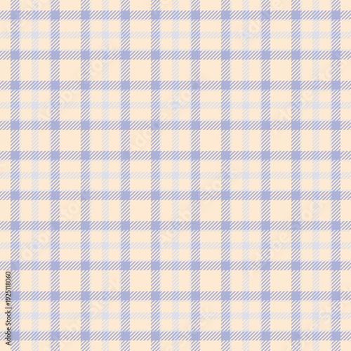 Britain fabric pattern vector, golf seamless background plaid. Seventies texture check textile tartan in papaya whip and light colors.