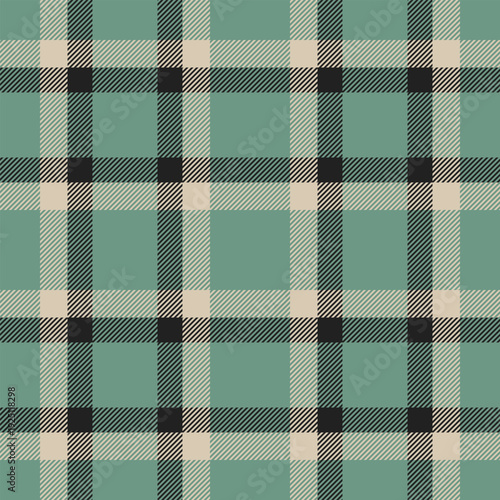 Thread fabric pattern textile, underwear plaid tartan texture. Preppy check background seamless vector in pastel and light colors.