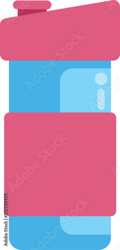 Sport shaker bottle with a pink cap and grip for active people maintaining hydration