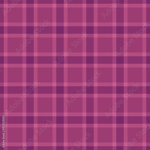 Tattersall seamless plaid pattern, ceremony tartan textile texture. Daisy fabric check background vector in pink color.