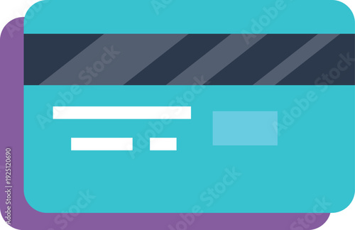 Minimalist blue credit card illustration representing finance, payment, and digital transactions