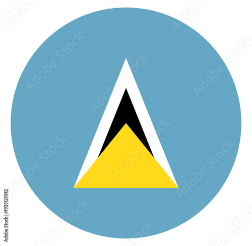 Free Download button heart Saint Lucia flag icon vector illustration  - GFXLoad