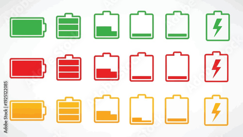 Colorful set of gift tags and gift boxes in various designs and sizes