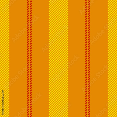 Dividing seamless pattern vector, italian vertical lines fabric. Italy texture textile stripe background in amber and radioactive colors.