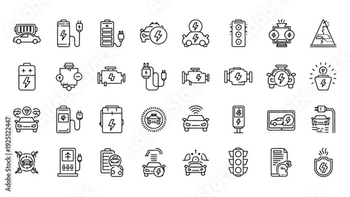 Assorted icons representing various tools, vehicles, and household items
