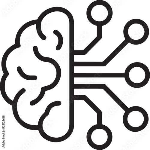 Brain circuit icon