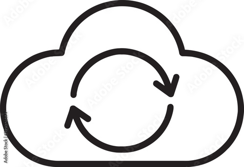 Cloud sync icon