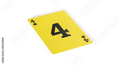 Action Card Game, Yellow Playing Card, Tabletop, Image, Indoor Setting, Close-Up View, Fun and Strategy