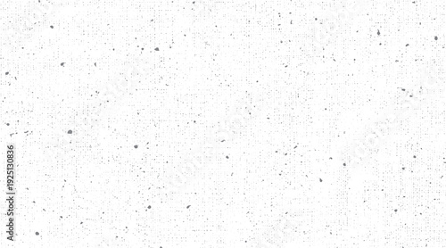 White textured background with scattered grey dots and small irregular shapes