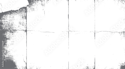 Faded grey paper texture with creases and distressed edges grunge