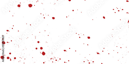 Red blood splatters on a transparent background for design elements
