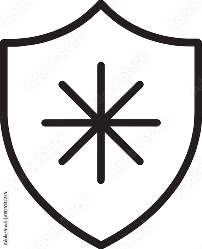 Shield icon with asterisk symbol