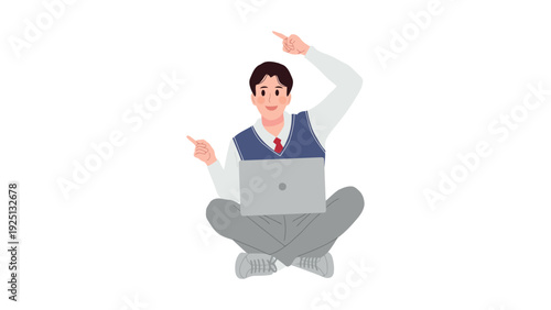 Person happily working on a laptop in a relaxed setting