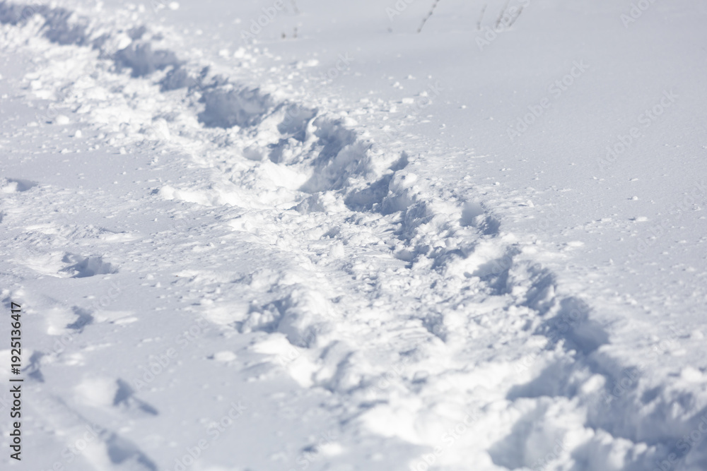 Obraz premium A snow path is shown in the image