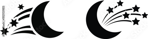 Ramadan kareem greeting with crescent moon and stars symbolizing islamic holy month