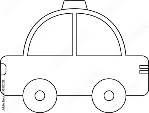 Cute colorful car vector illustration for kids