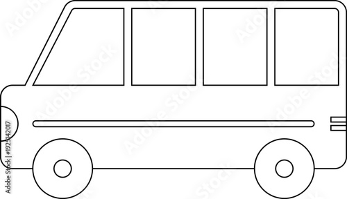 Cute colorful car vector illustration for kids
