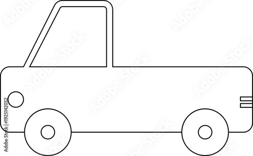 Cute colorful car vector illustration for kids
