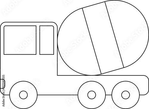 Cute colorful car vector illustration for kids