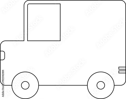 Cute colorful car vector illustration for kids