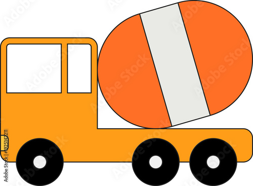 Cute colorful car vector illustration for kids