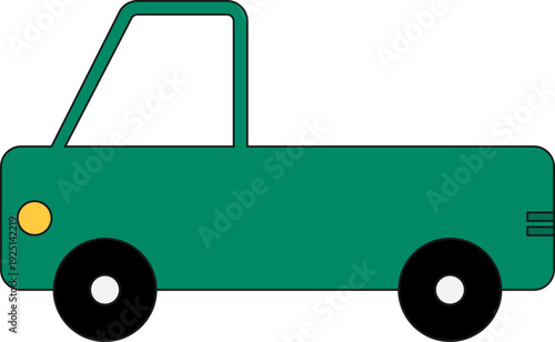 Cute colorful car vector illustration for kids