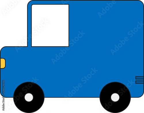 Cute colorful car vector illustration for kids