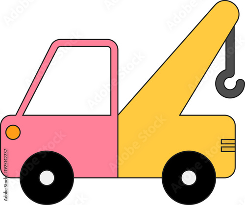 Cute colorful car vector illustration for kids
