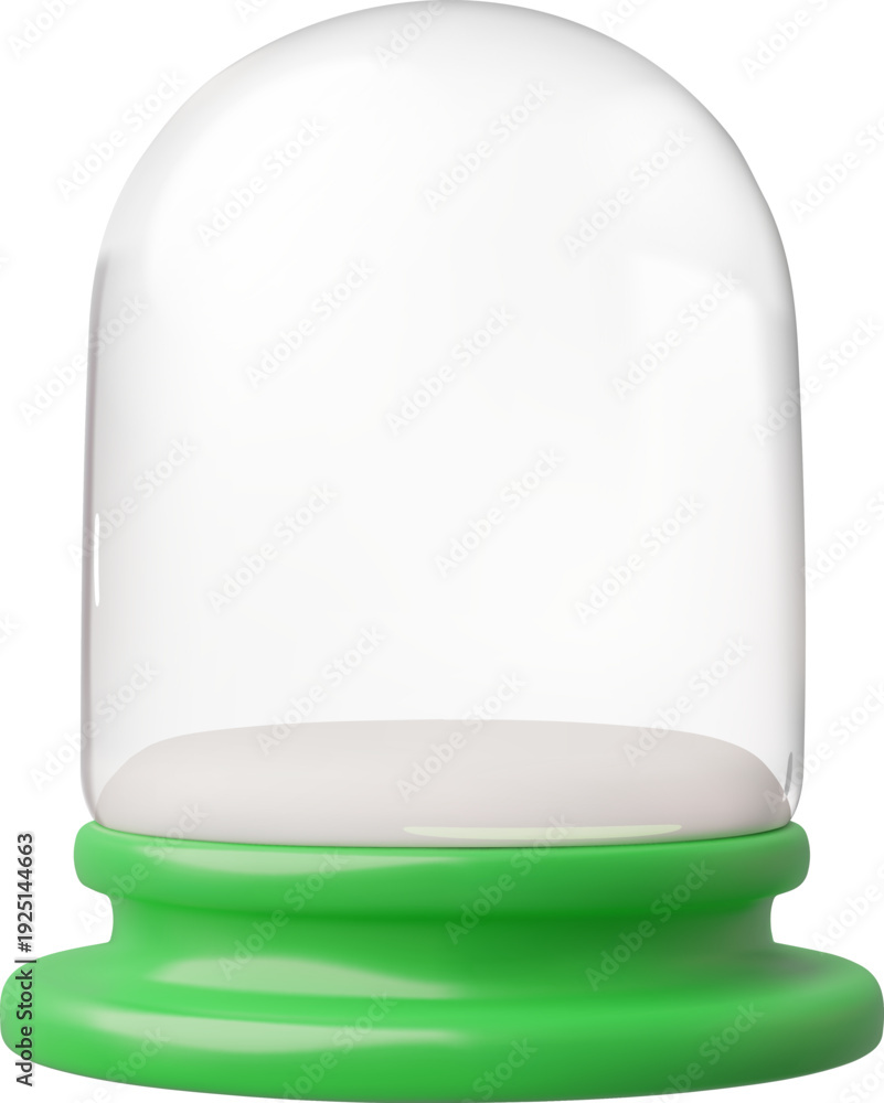 Obraz premium Snowglobe empty glass dome vector illustration