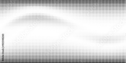 grunge Halftone white and black dots pattern and black gradient grunge texture background. Dotted line comic sport style vector illustration,Eps10