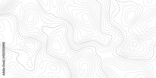 Abstract pattern with lines seamless pattern and topography. The stylized height of the topographic map contour in lines and contours isolated on transparent.