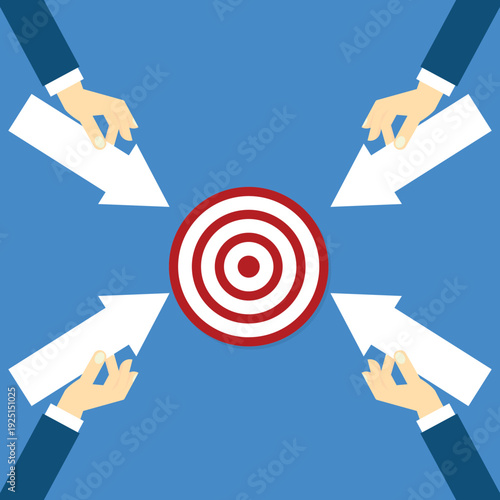 Same goal, two business work together as team to achieve success	