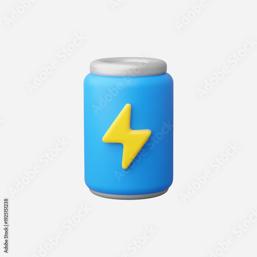 3d Realistic Energy Drink icon vector illustration