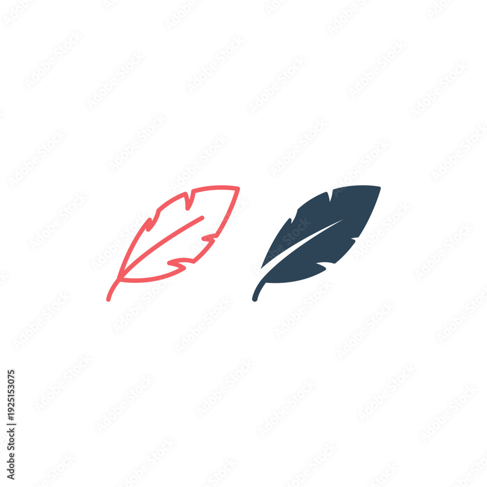 Fototapeta premium Nib Icons set. Plume Vector Element Can Be Used For Nib, Feather, Pen Design Concept.