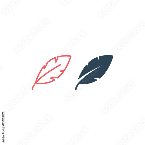 Nib Icons set. Plume Vector Element Can Be Used For Nib, Feather, Pen Design Concept.