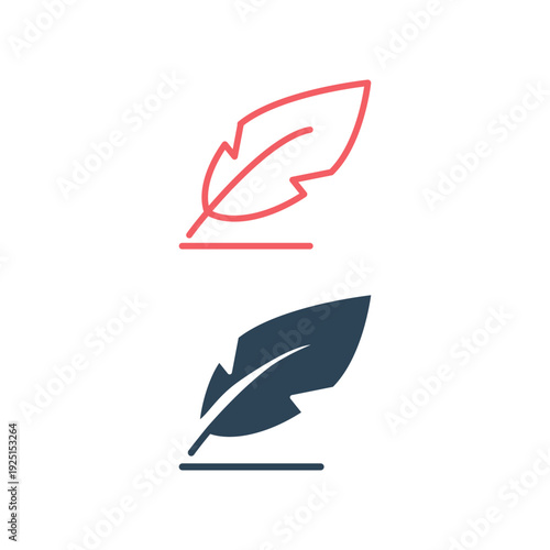 Nib Icons set. Plume Vector Element Can Be Used For Nib, Feather, Pen Design Concept.