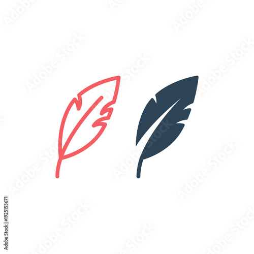 Nib Icons set. Plume Vector Element Can Be Used For Nib, Feather, Pen Design Concept.