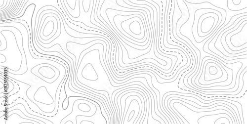 Abstract pattern with lines seamless pattern and topography. The stylized height of the topographic map contour in lines and contours isolated on transparent.