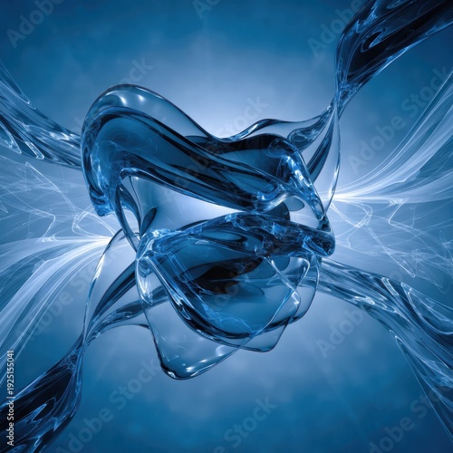 Blue Corporate Technology Gradient Background with Soft Light Streaks and Minimal Digital Wave for SaaS Enterprise Presentation Design