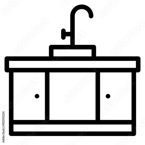 kitchen sink icon vector illustration