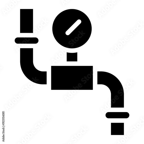 gas pive  icon glyph style vector illustration