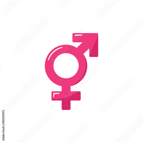 Combined gender symbol vector for pride month poster, transgender awareness campaign, inclusive restroom signage, equality rights event, social diversity design